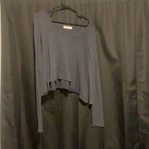 Navy Abercrombie & Fitch crop sweater